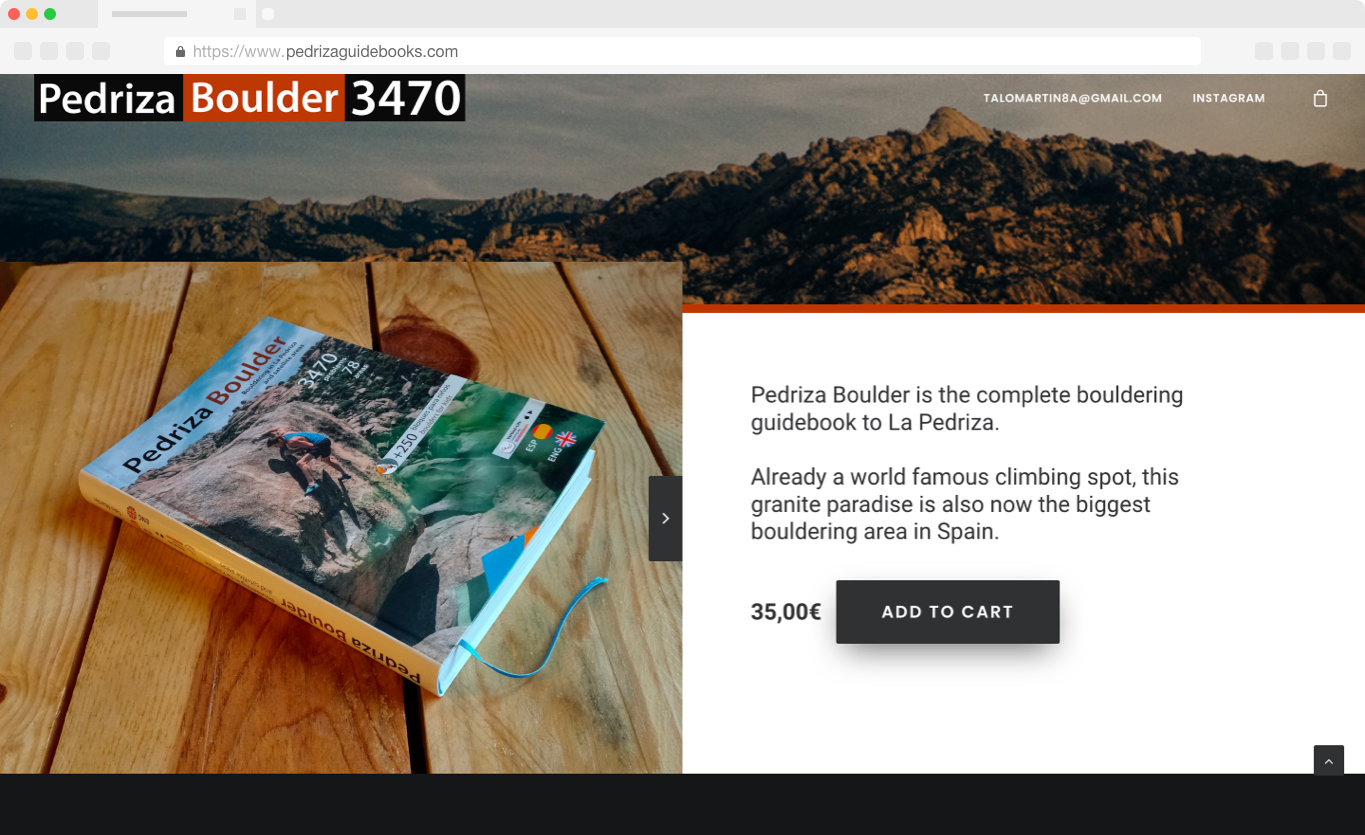 pedriza guidebooks website